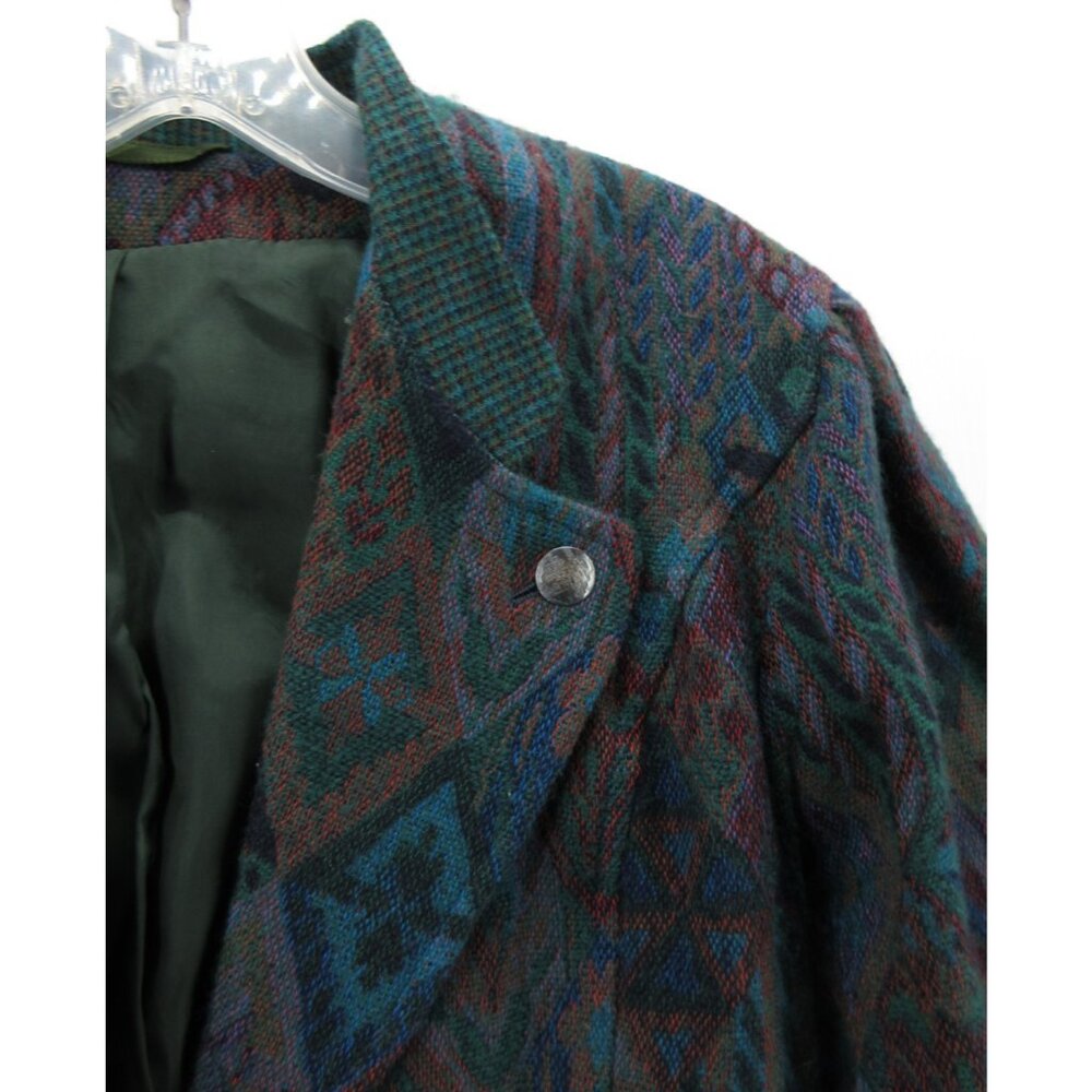 VINTAGE Geiger Blazer 38 Wool Geometric Southwestern Aztec Large - Picture 6 of 16